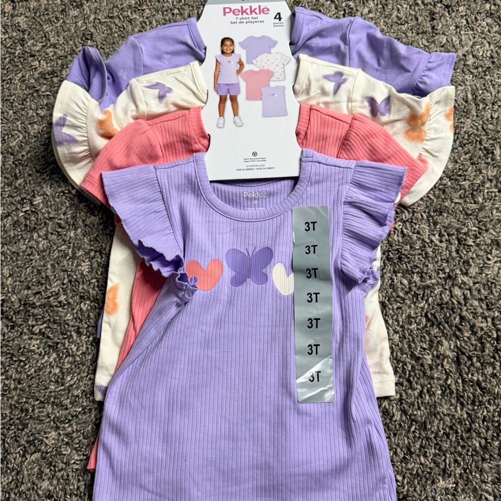 Pekkle Toddler Girls' Flutter Sleeve Dresses
